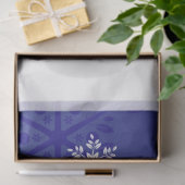 Blauw kerstcadeaupapier voor de winter in Snowman Tissuepapier (Geschenk)