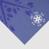 Blauw kerstcadeaupapier voor de winter in Snowman Tissuepapier (Detail)