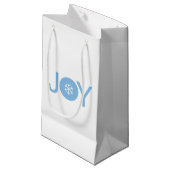 Blauw Kerstcadeautas Kerstgeschenk Klein Cadeauzakje (Voorkant Gekanteld)