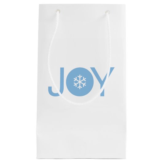 Blauw Kerstcadeautas Kerstgeschenk Klein Cadeauzakje (Voorkant)