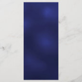 Blauw kerstfeest dinermenu menu (Achterkant)