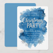 Blauw Kerstfeest Kaart (Voorkant / Achterkant)