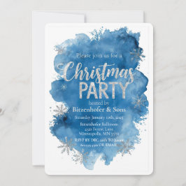 Blauw Kerstfeest Kaart