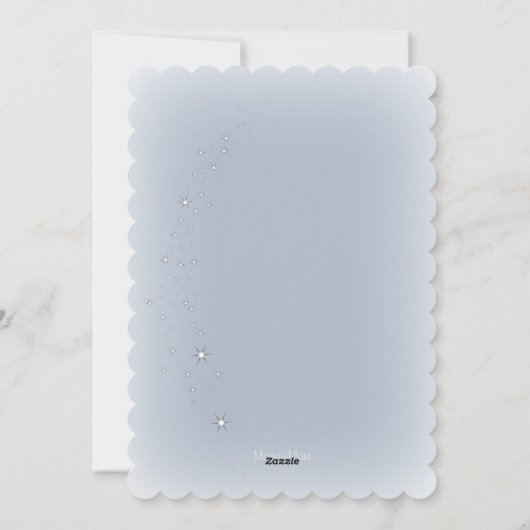 Blauw kerstfoto kaart (Achterkant)