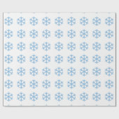 Blauw kerstinpakpapier met snowflake cadeaupapier (Vlak)