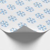 Blauw kerstinpakpapier met snowflake cadeaupapier (Hoek)