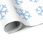 Blauw kerstinpakpapier met snowflake cadeaupapier (Rol Hoek)