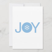 Blauw Kerstkaart Kerstvreugde (Voorkant)