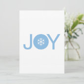 Blauw Kerstkaart Kerstvreugde (Staand voorkant)