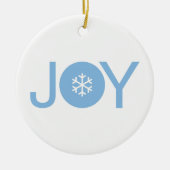 Blauw kerstkeramisch Ornament (Voorkant)