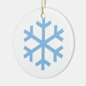 Blauw kerstkeramisch Ornament met snowflake (Links)