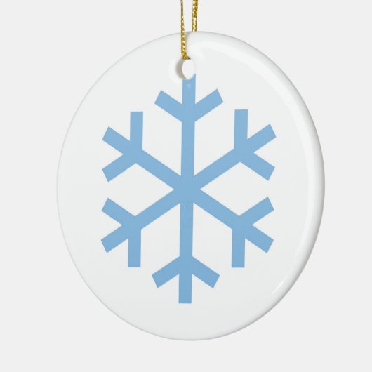 Blauw kerstkeramisch Ornament met snowflake (Links)