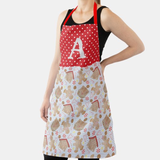 Blauw kerstkoekjes Schort, groot Schort (Insitu)