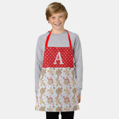 Blauw kerstkoekjes Schort, klein Schort (Gedragen)