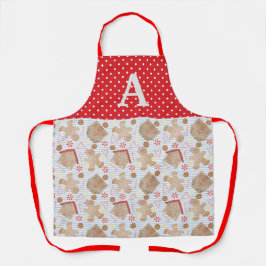 Blauw kerstkoekjes Schort, middelgroot Schort