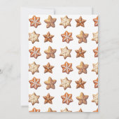 Blauw Kerstmis Baby shower elegant neutraal goud Save The Date (Achterkant)