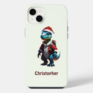 Blauw Kerstmis dinosaurus