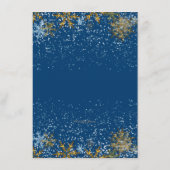 Blauw Kerstmis Familiediner Menu Sjabloon (Achterkant)
