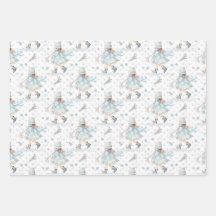 Blauw Kerstmis klein meisje