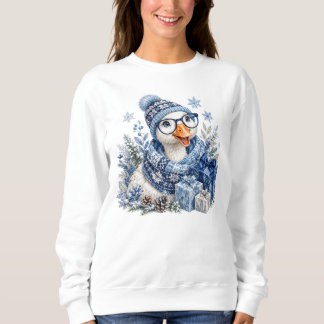 Blauw Kerstmis Wintervakantie Gans Trui