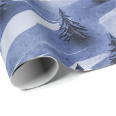 Blauw Kerstmispatroon#10 ID1009 Cadeaupapier (Rol Hoek)