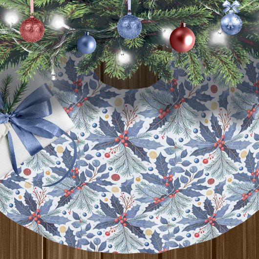 Blauw Kerstmispatroon#17 ID1009 Kerstboom Rok