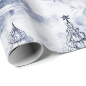 Blauw Kerstmispatroon#3 ID1009 Cadeaupapier (Rol Hoek)