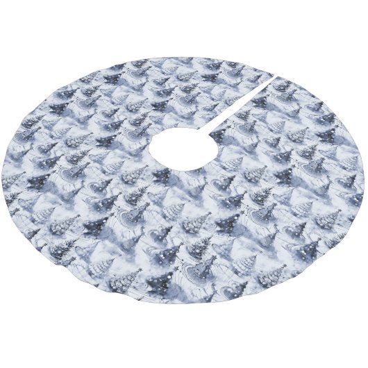 Blauw Kerstmispatroon#3 ID1009 Kerstboom Rok (Gekanteld)