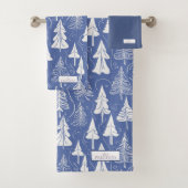 Blauw Kerstmispatroon#6 ID1009 Bad Handdoek (Insitu)