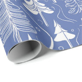 Blauw Kerstmispatroon#6 ID1009 Cadeaupapier (Rol Hoek)