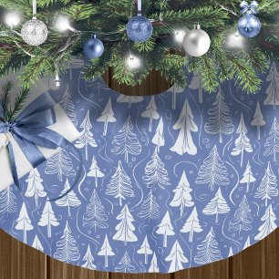 Blauw Kerstmispatroon#6 ID1009 Kerstboom Rok