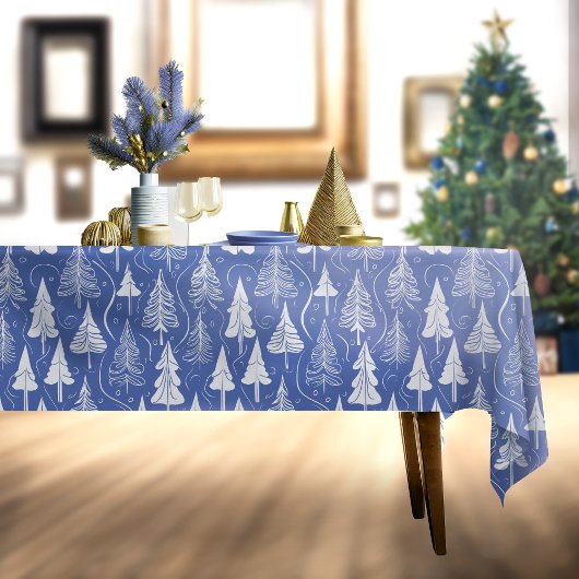 Blauw Kerstmispatroon#6 ID1009 Tafelkleed