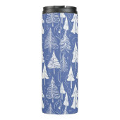 Blauw Kerstmispatroon#6 ID1009 Thermosbeker (Achterkant)