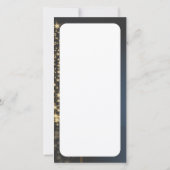 Blauw kerstmotief met gouden kerstboom (Achterkant)