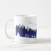Blauw Kerstmuts Koffiemok (Links)