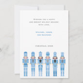 BLAUW KERSTNOOTKRAKER FOTO WENSKAART KAART (Achterkant)