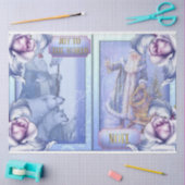 Blauw Kerstontwerp Serie 2 Tissuepapier (Craft)