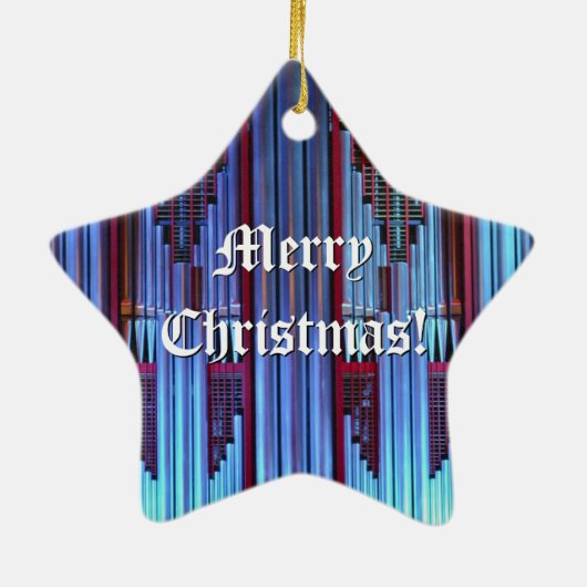 Blauw kerstornament keramisch ornament (Achterkant)