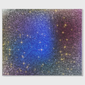 Blauw kerstpapier cadeaupapier (Vlak)