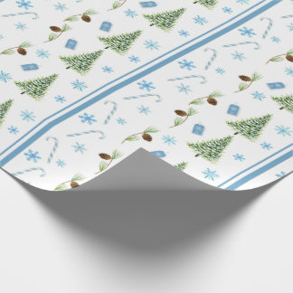 Blauw kerstpapier cadeaupapier