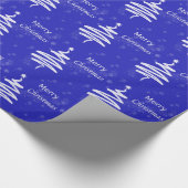 Blauw kerstpapier voor fijne kerst cadeaupapier (Hoek)