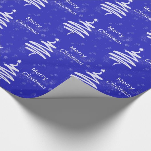 Blauw kerstpapier voor fijne kerst cadeaupapier (Hoek)