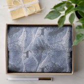 Blauw Kerstpatroon#13 ID1009 Tissuepapier (Geschenk)