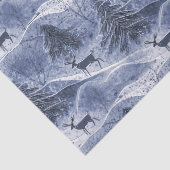 Blauw Kerstpatroon#13 ID1009 Tissuepapier (Detail)