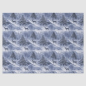 Blauw Kerstpatroon#13 ID1009 Tissuepapier (Voorkant)