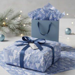Blauw Kerstpatroon#6 ID1009 Tissuepapier
