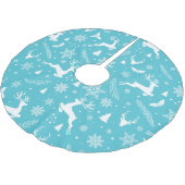 Blauw kerstpatroon kerstboom rok (Gekanteld)