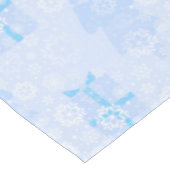 Blauw kerstpatroon tafelkleed (Gekanteld)