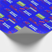 Blauw kerstseizoen - Vergroeten papier voor het om (Hoek)