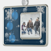 Blauw kerstsierfeestdag Ornament (Links)